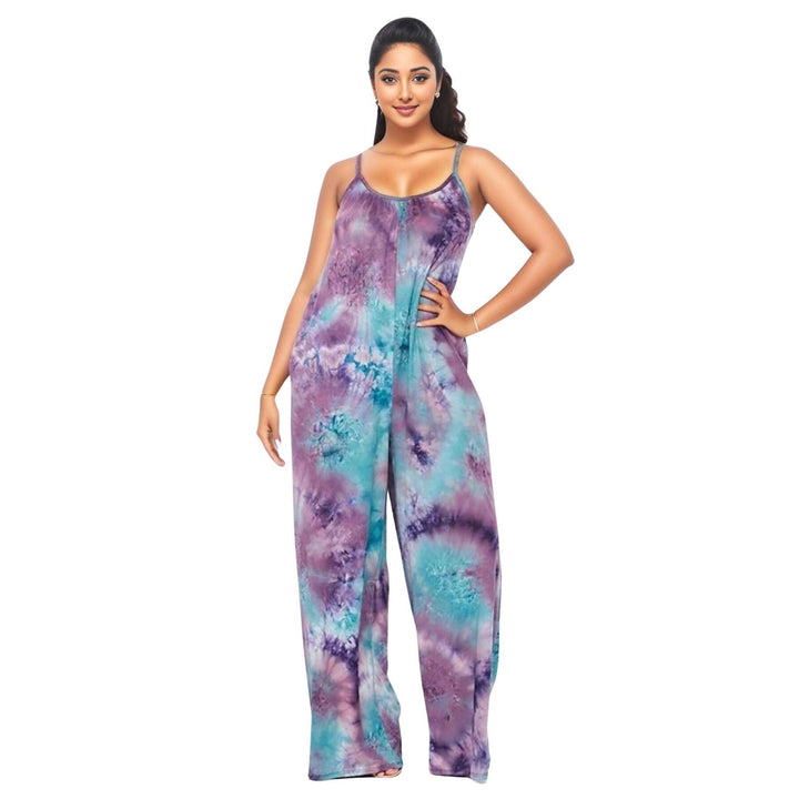 1XL Purple Tie Dye Jumpsuit