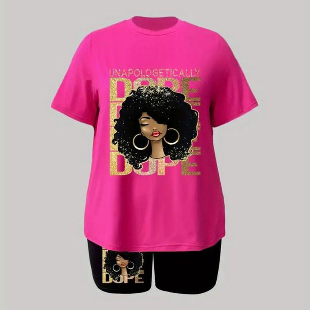 5XL Pink Afro DOPE Set