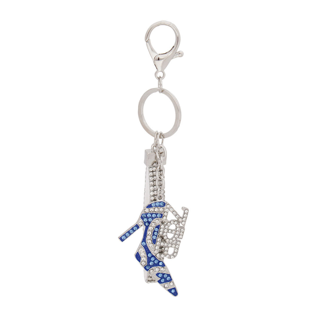 Keychain Zeta ZPB Sorority Blue Heel for Women